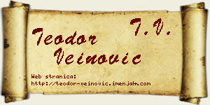 Teodor Veinović vizit kartica